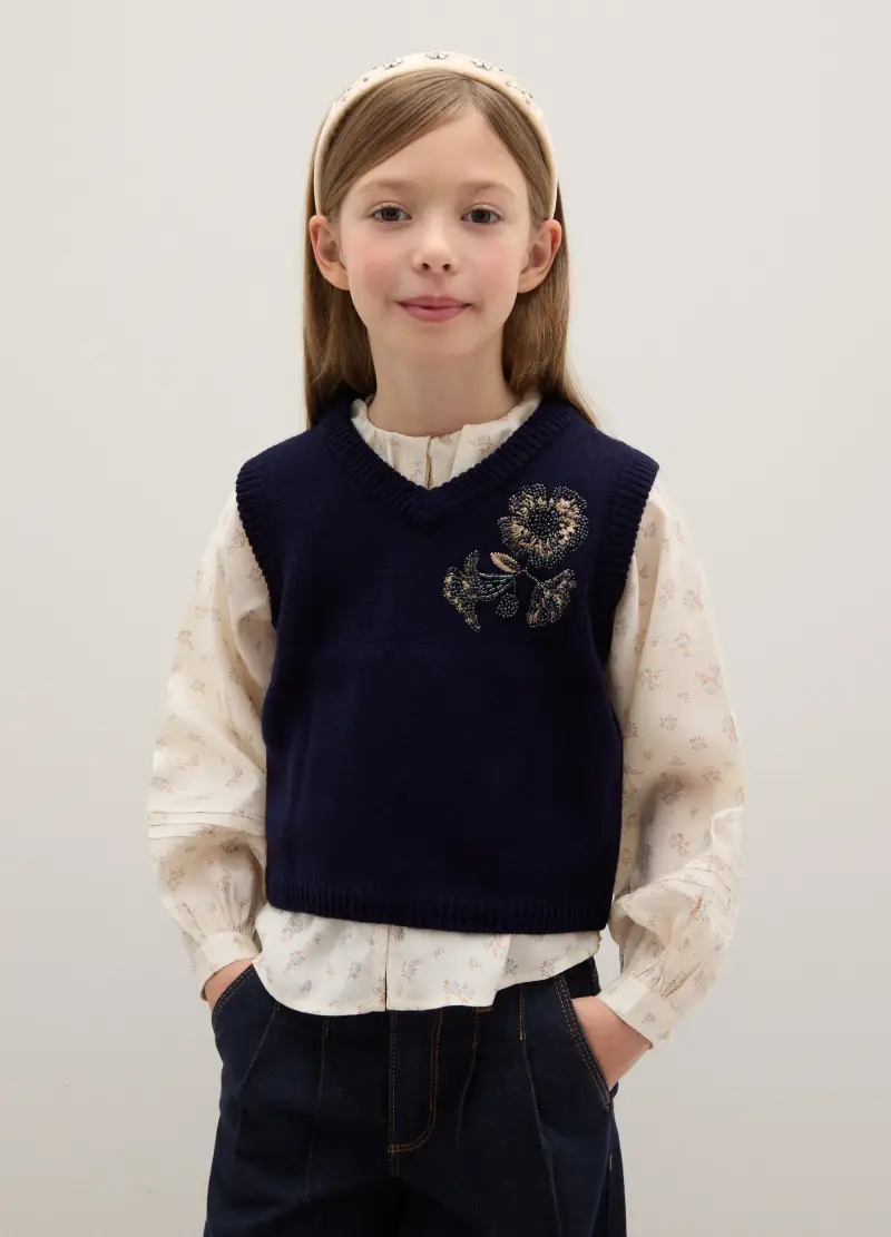PIOMBO KIDS Gilet Ragazza Blu 4103416