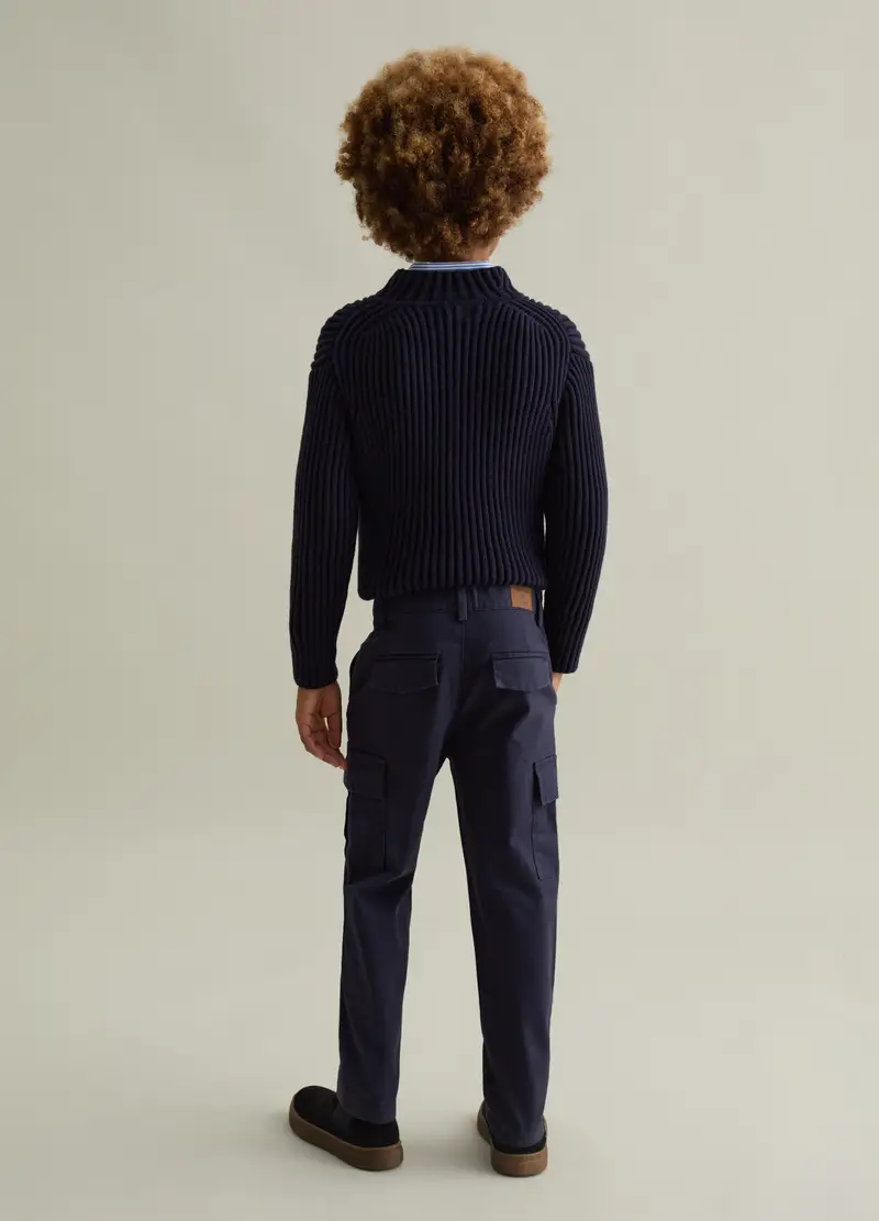 PIOMBO KIDS Pantaloni cargo Bambino Blu 4122226 miniatura 2