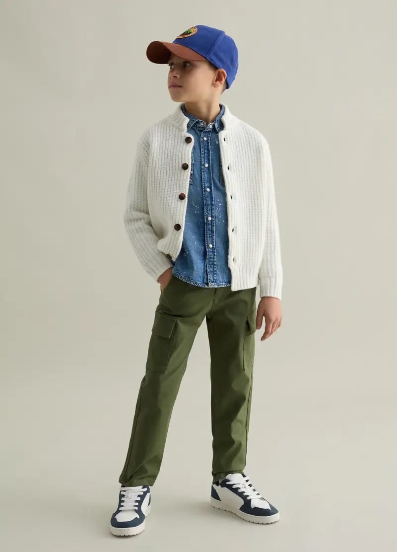PIOMBO KIDS Pantaloni cargo Bambino Verde 4122227