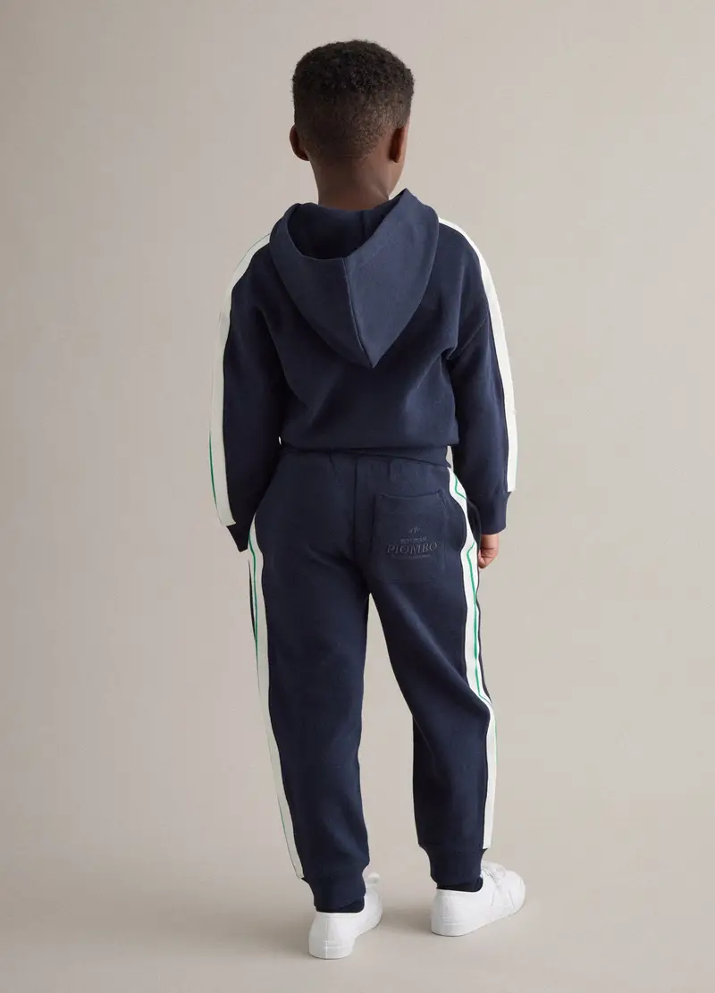 Pantaloni In Misto Cotone A Righe Multicolor Da Bambino Regular Fit, Multicolor miniatura 2