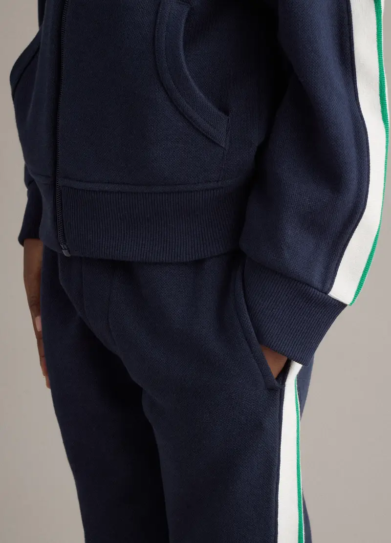 Pantaloni In Misto Cotone A Righe Multicolor Da Bambino Regular Fit, Multicolor miniatura 3