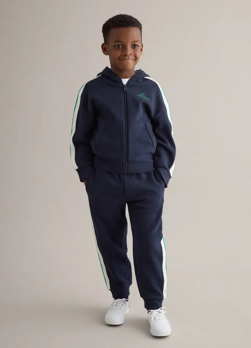 Pantaloni In Misto Cotone A Righe Multicolor Da Bambino Regular Fit, Multicolor