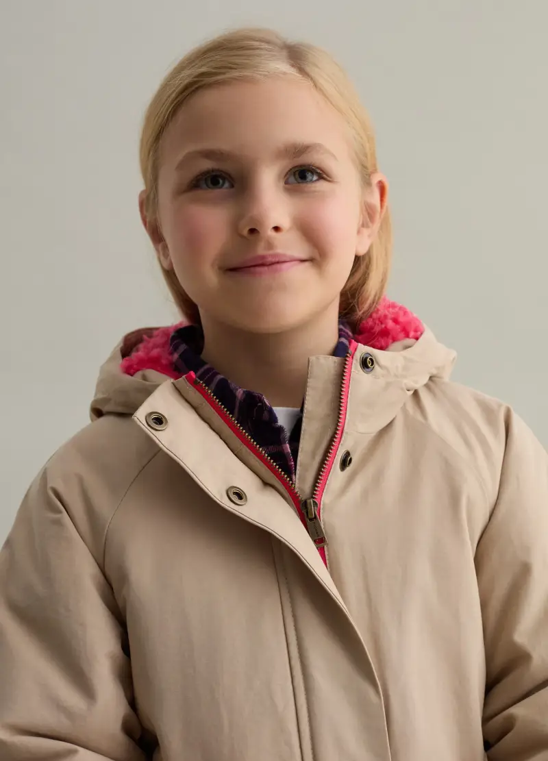 PIOMBO KIDS Parka Bambina Beige 3425602 miniatura 3