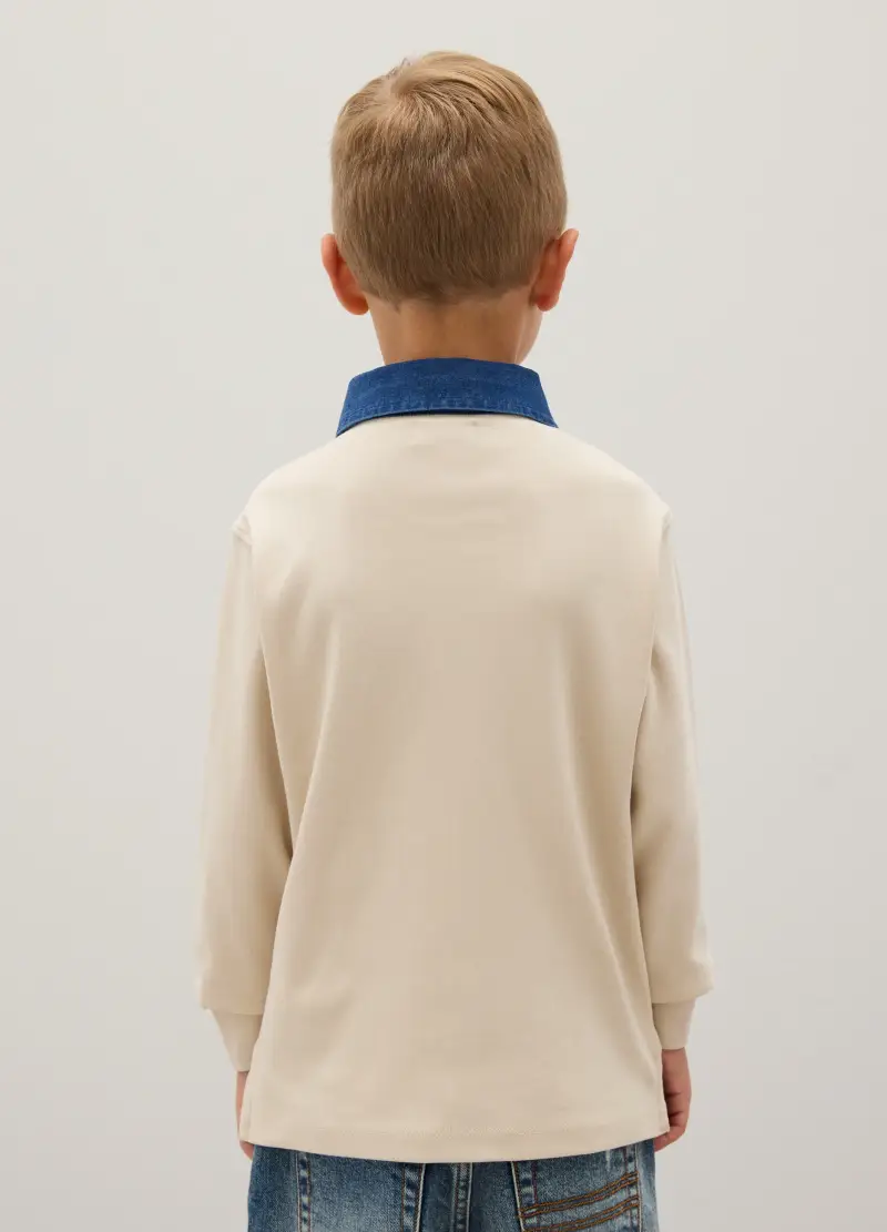 PIOMBO KIDS Polo Bambino Beige 3048019 miniatura 2