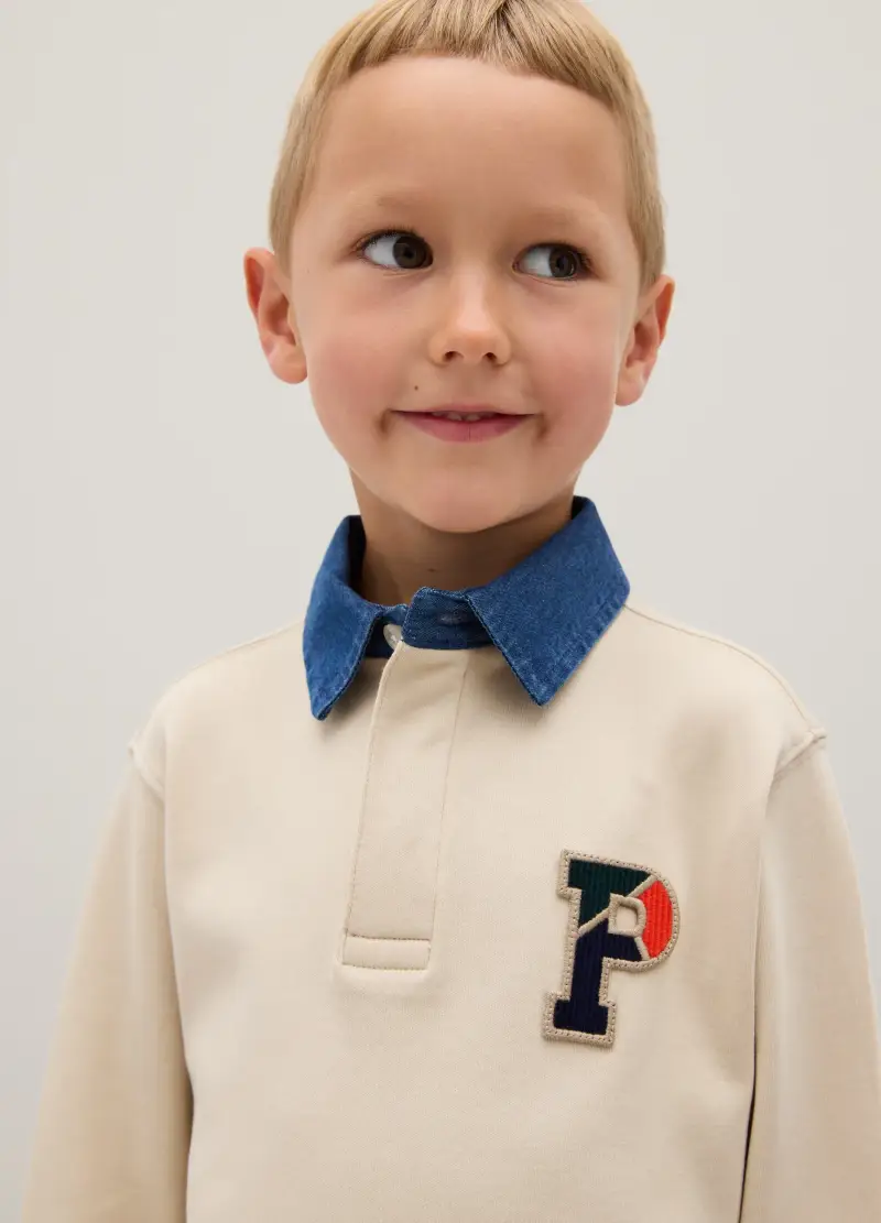 PIOMBO KIDS Polo Bambino Beige 3048019 miniatura 3