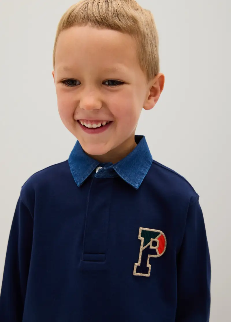 PIOMBO KIDS Polo Bambino Blu 3048020 miniatura 2