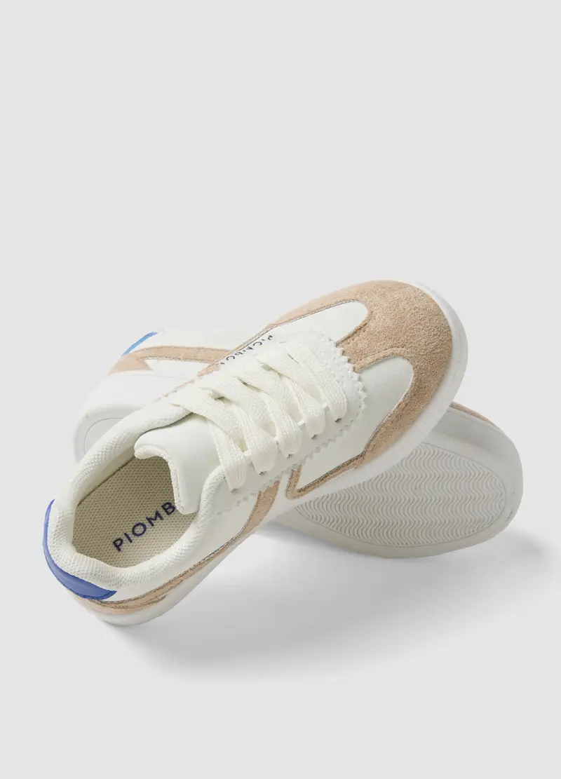 Sneakers Bianche E Beige Da Bambino, Multicolor miniatura 2