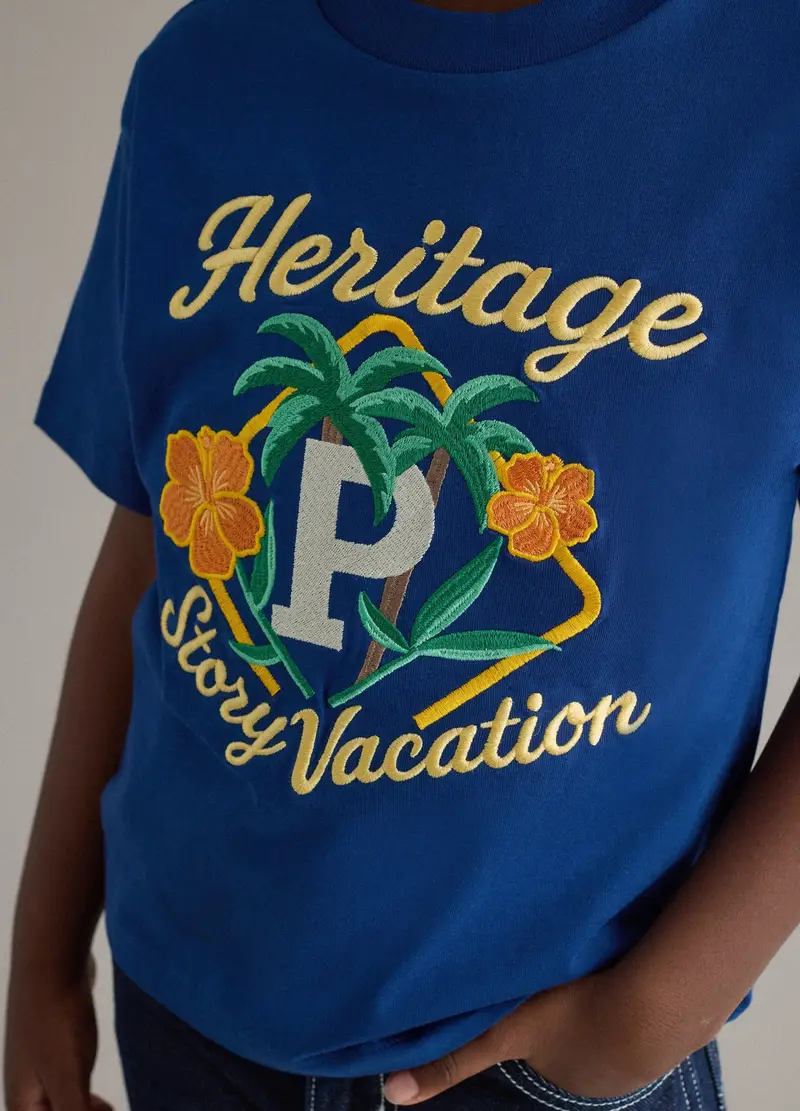 PIOMBO KIDS T-shirt Bambino Blu 4330382 miniatura 3