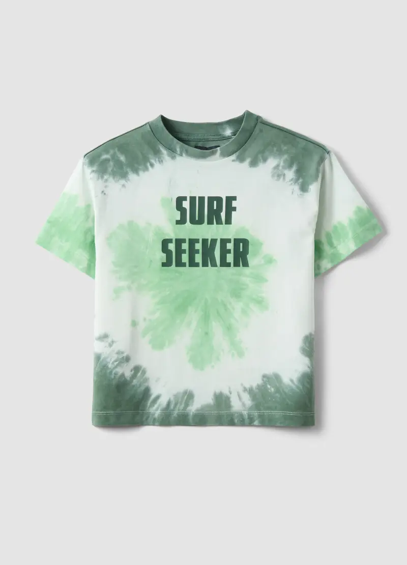 T-shirt In Puro Cotone Multicolor Da Bambino Oversize Fit, Multicolor