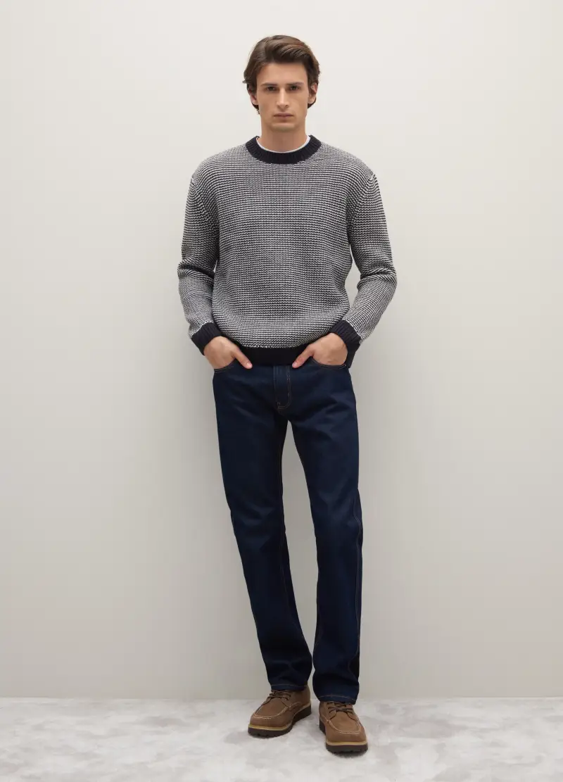 Maglione A Righe Multicolor Regular Fit, Uomo, Multicolor miniatura 2