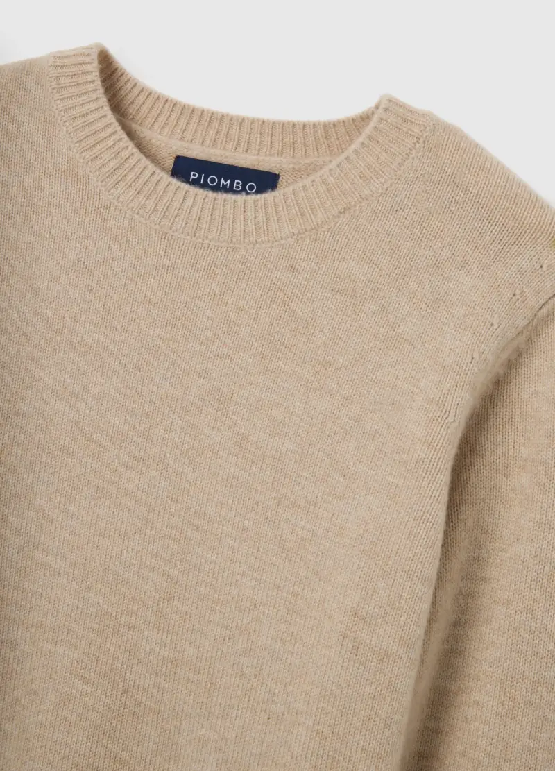 Maglione Beige In Lana E Cashmere, Donna, Beige miniatura 2