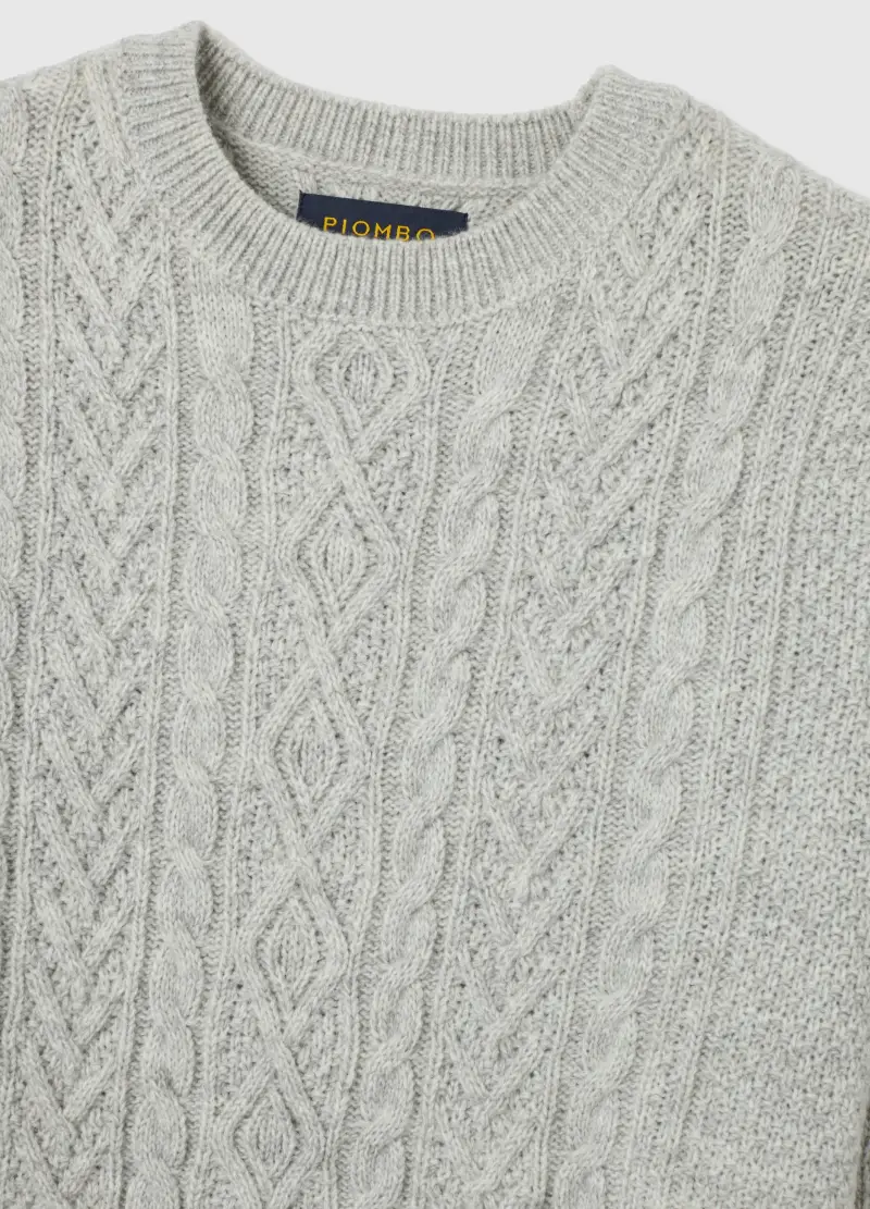 Maglione Grigio Regular Fit Con Scollo Rotondo, Uomo, Multicolor miniatura 2