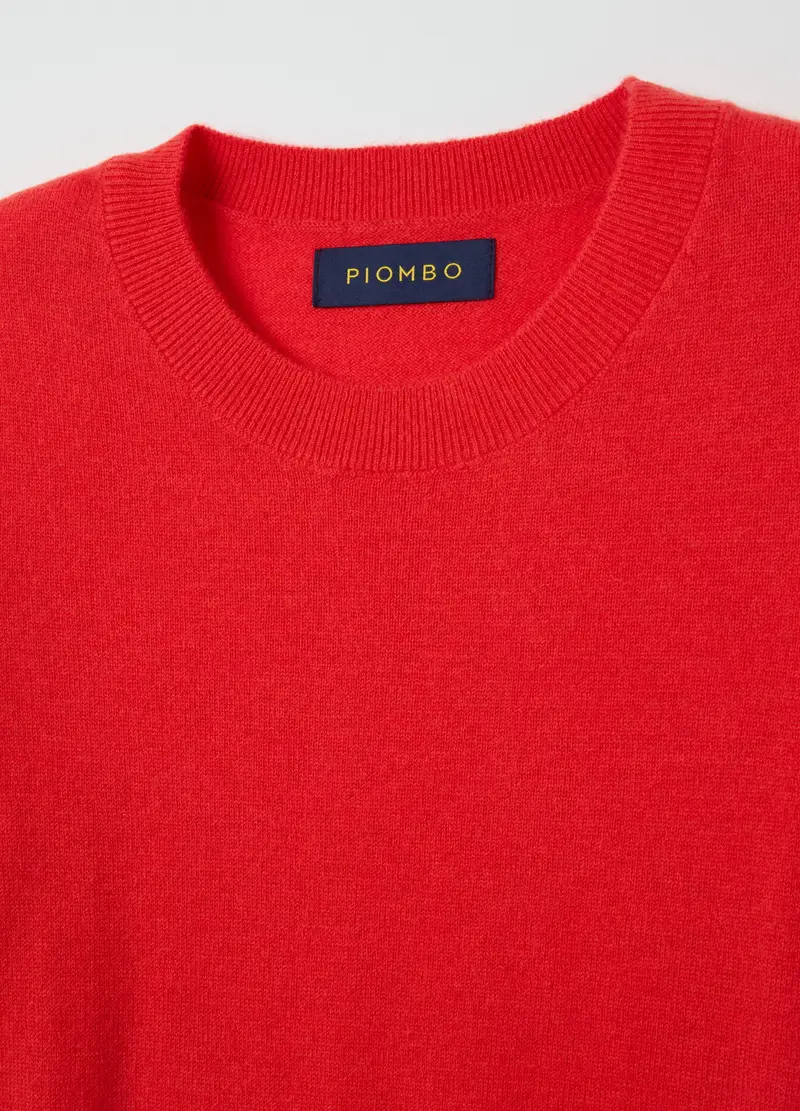 Maglione In Pura Lana Rosso Regular Fit, Donna, Rosso miniatura 2