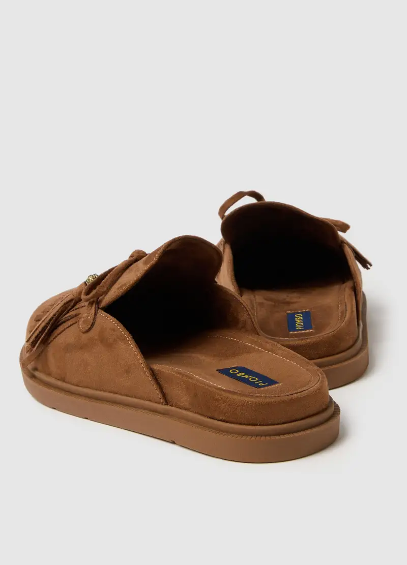 Mocassini Marroni Con Frange, Donna, Marrone miniatura 3