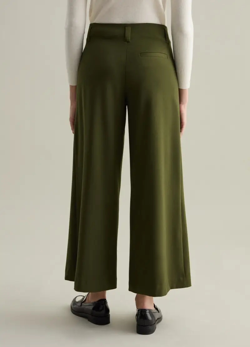 Pantalone Bootcut Fit Con Cuciture In Rilievo, Donna, Verde miniatura 3