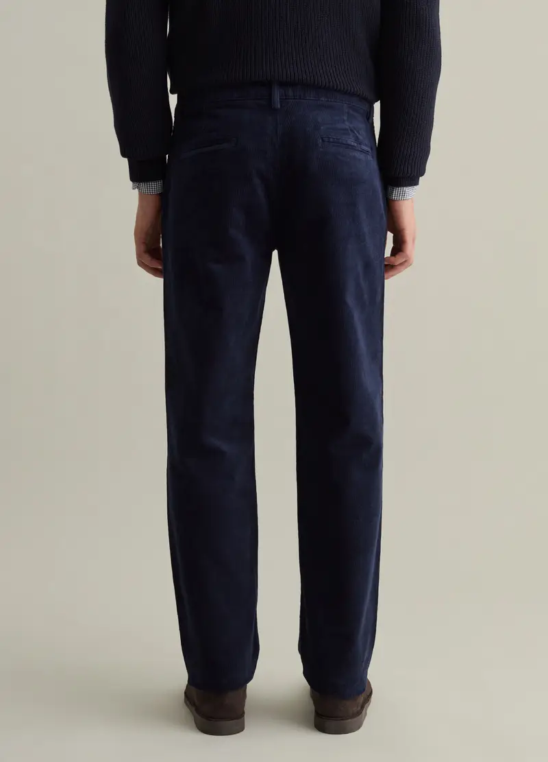 Pantalone Chino In Corduroy, Uomo, Blu miniatura 3