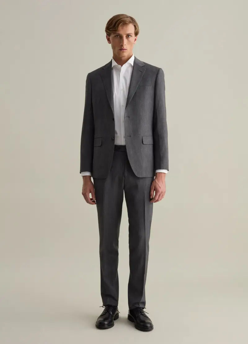 Pantalone Easy Fit Melange, Uomo, Grigio miniatura 3