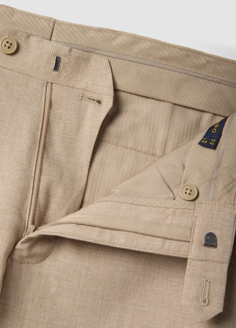 Pantaloni Beige Slim Fit, Uomo, Beige miniatura 2