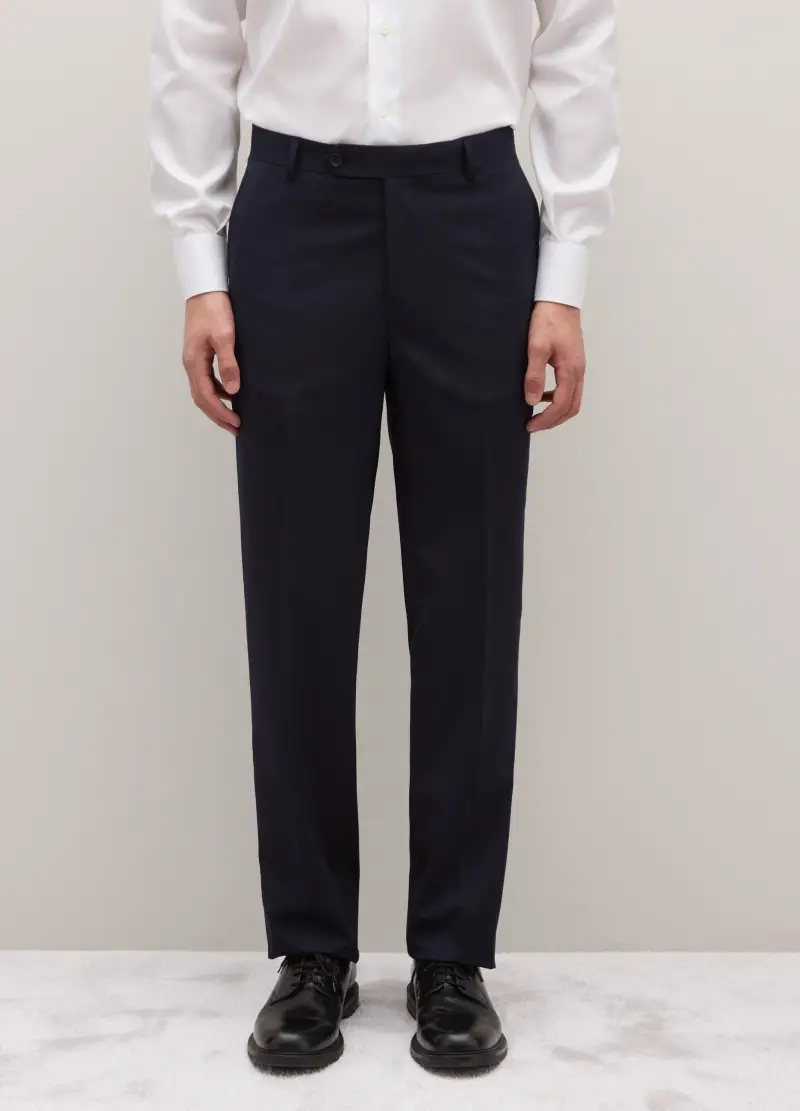 Pantaloni Blu Regular Fit, Uomo, Blu miniatura 2