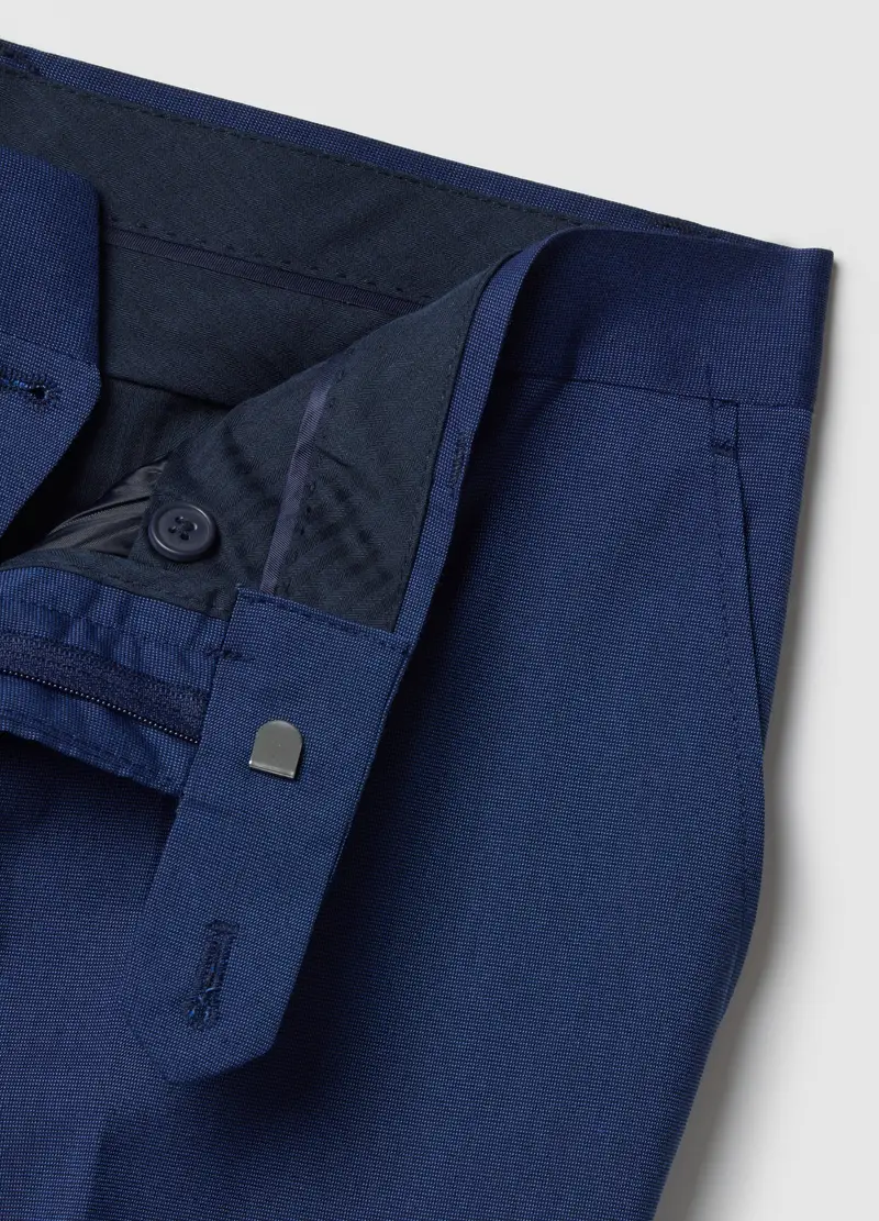 , Pantaloni Blu Regular Fit, Uomo, Blu miniatura 2