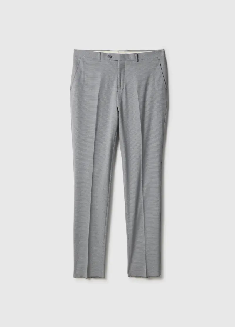 Pantaloni Grigi Regular Fit, Uomo, Grigio