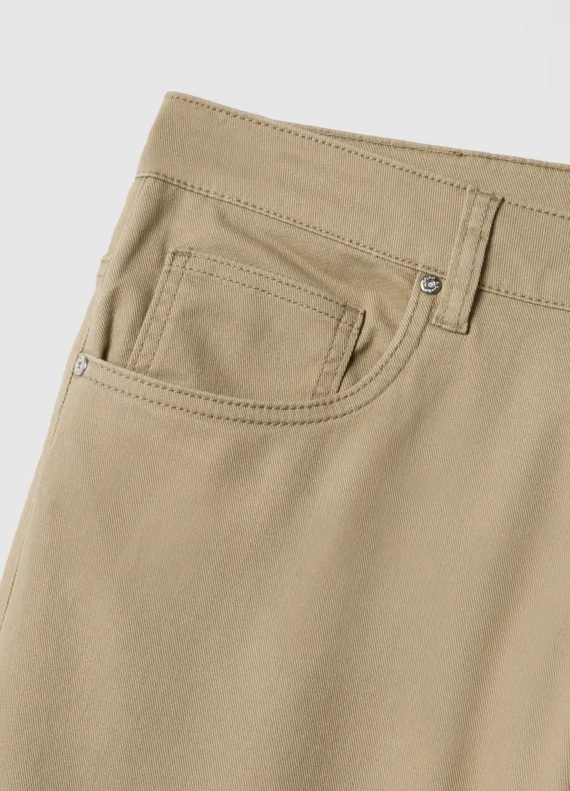 Pantaloni In Twill Elasticizzato Neri Regular Fit, Uomo, Nero miniatura 2