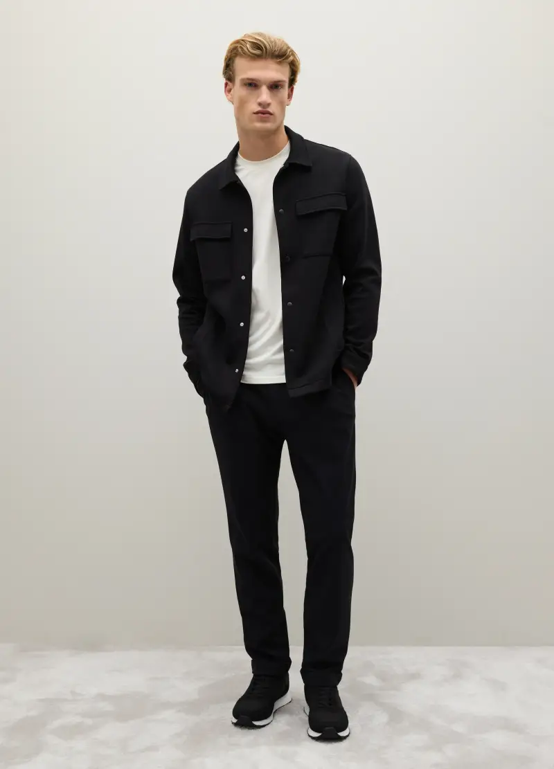 Pantaloni Neri Slim, Uomo, Nero