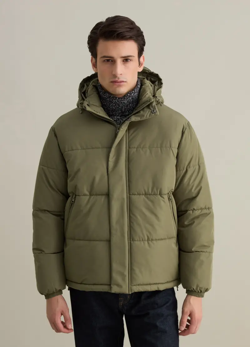 Piumino Corto Trapuntato Con Imbottitura In Repreve®, Uomo, Verde miniatura 2