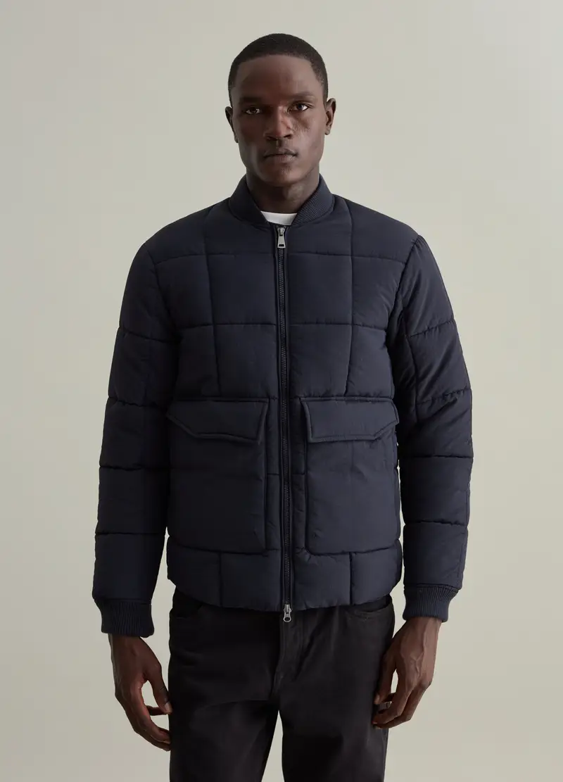 Piumino Trapuntato Con Imbottitura In Repreve®, Uomo, Blu