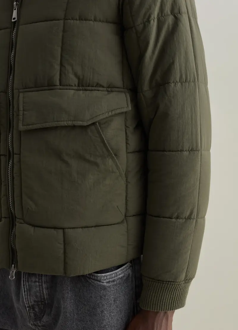 Piumino Trapuntato Con Imbottitura In Repreve®, Uomo, Verde miniatura 3