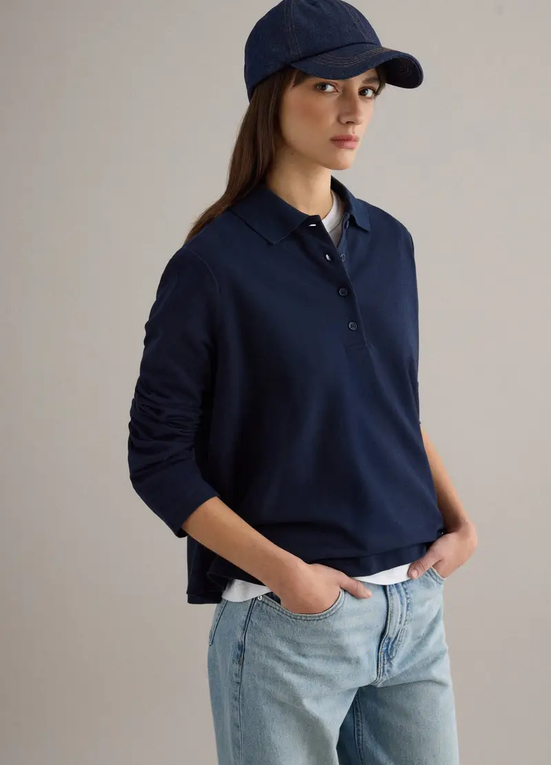 PIOMBO Polo Donna Blu 4154598