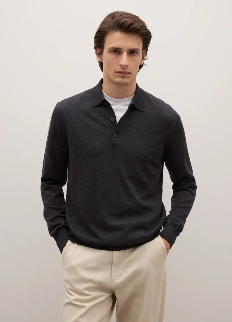 PIOMBO Polo Uomo Nero 4133554 miniatura 3