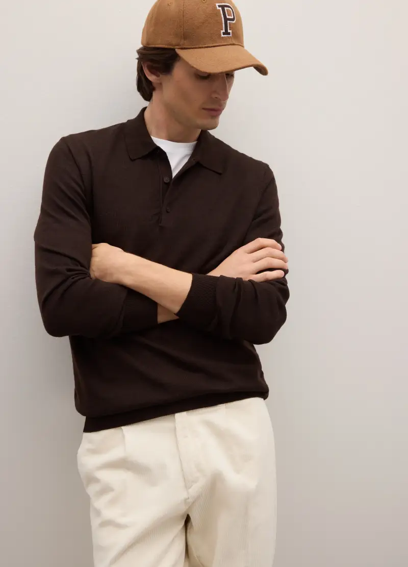 PIOMBO Polo Uomo Marrone 4122836