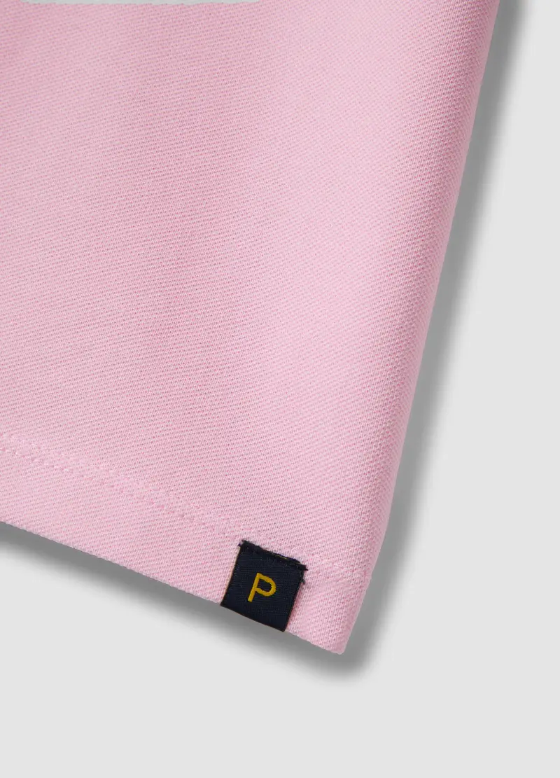 Polo In Puro Cotone Biologico Rosa Regular Fit, Donna, Rosa miniatura 2