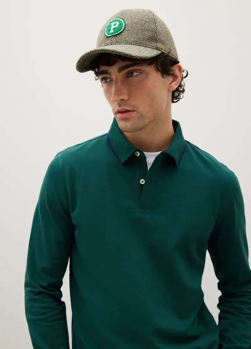 PIOMBO Polo Uomo Verde 4153090 miniatura 3