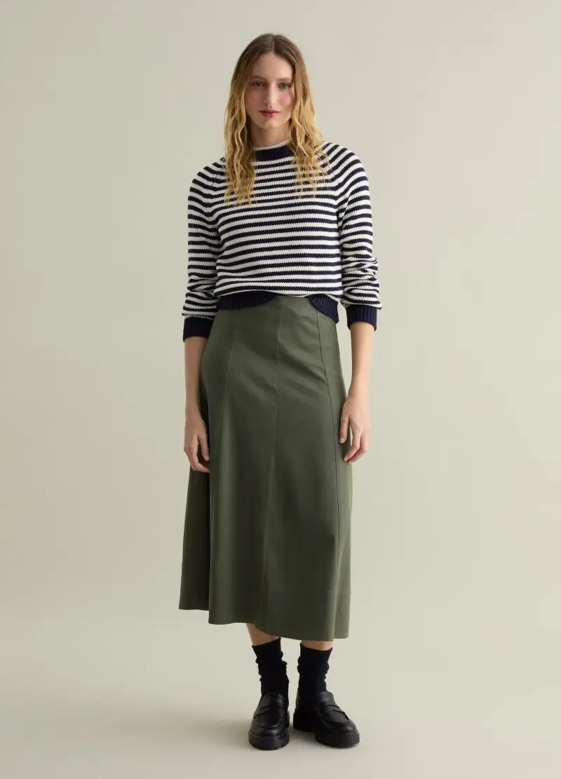 Pullover A Righe Con Maniche Raglan, Donna, Multicolor