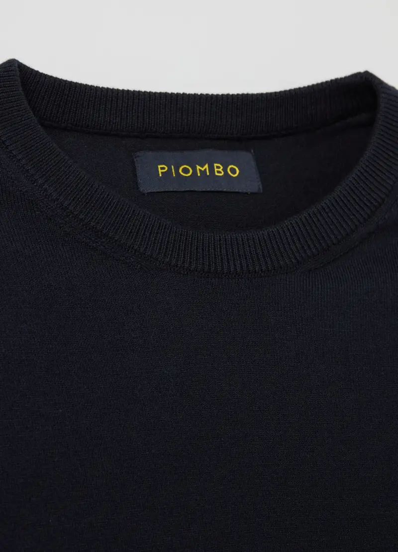 , Pullover Con Scollo Rotondo, Uomo, Blu miniatura 2