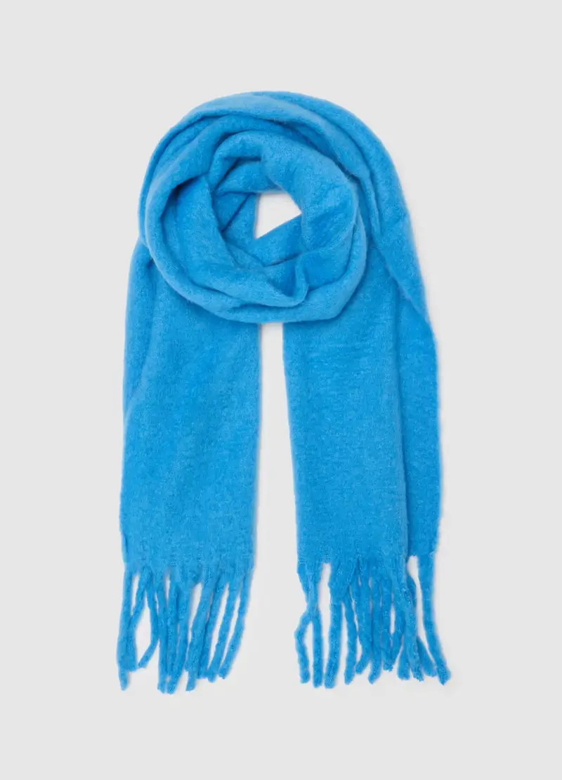 Sciarpa Azzurra In Misto Tessuto, Donna, Blu miniatura 2