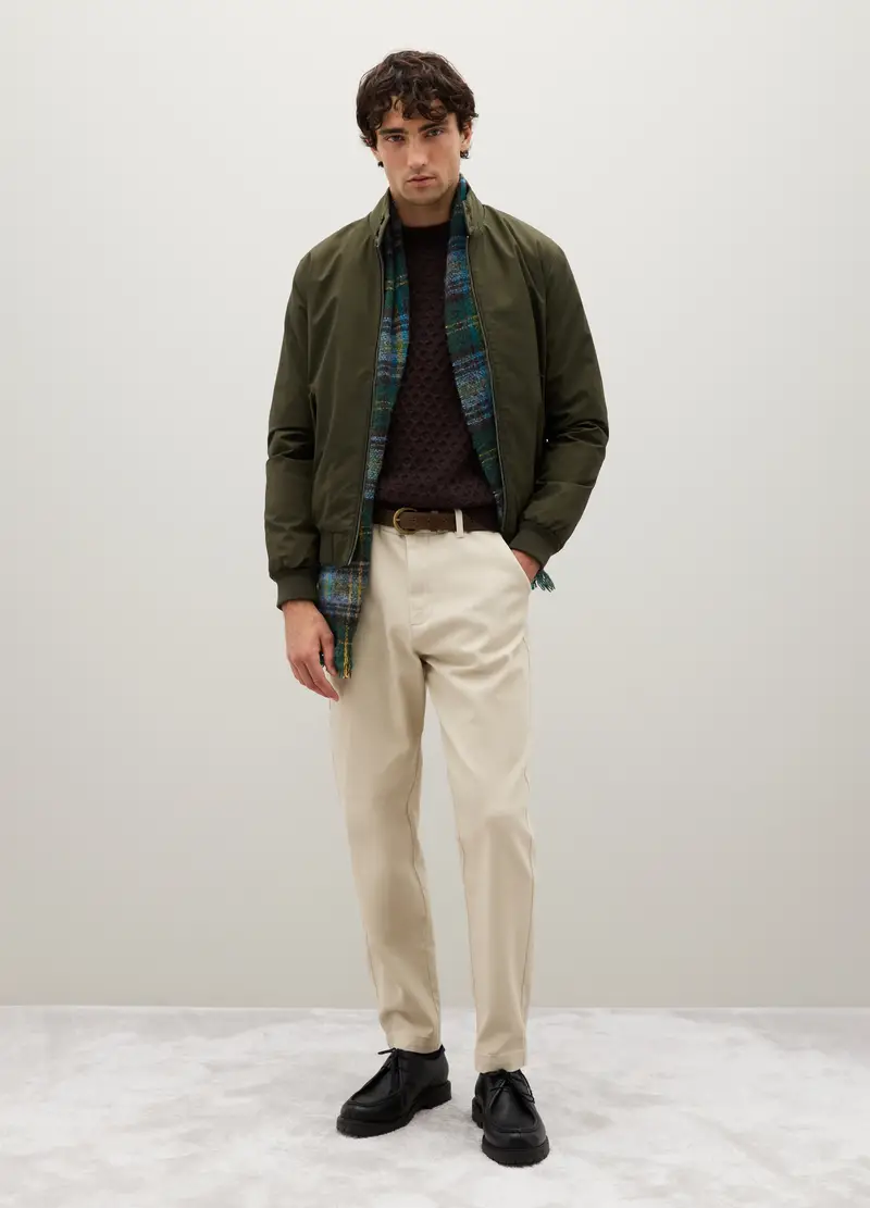 Sciarpa Multicolor A Quadri, Uomo, Multicolor