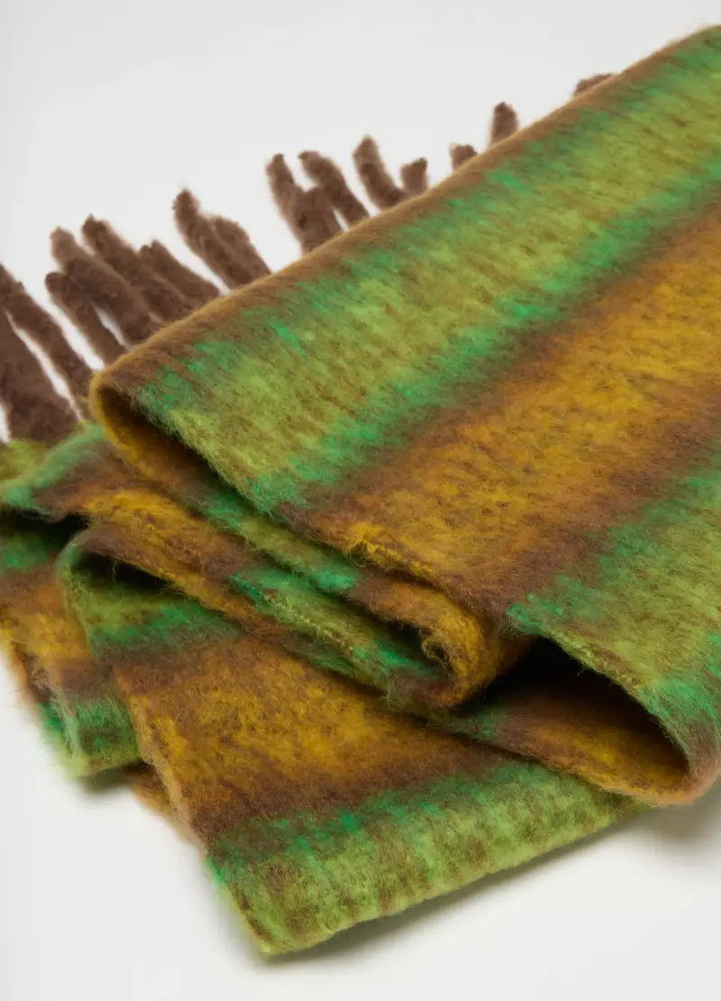 Sciarpa Multicolor In Misto Tessuto, Donna, Marrone miniatura 2