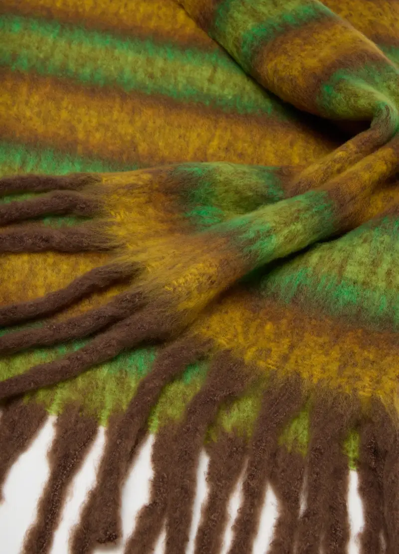 Sciarpa Multicolor In Misto Tessuto, Donna, Marrone miniatura 3