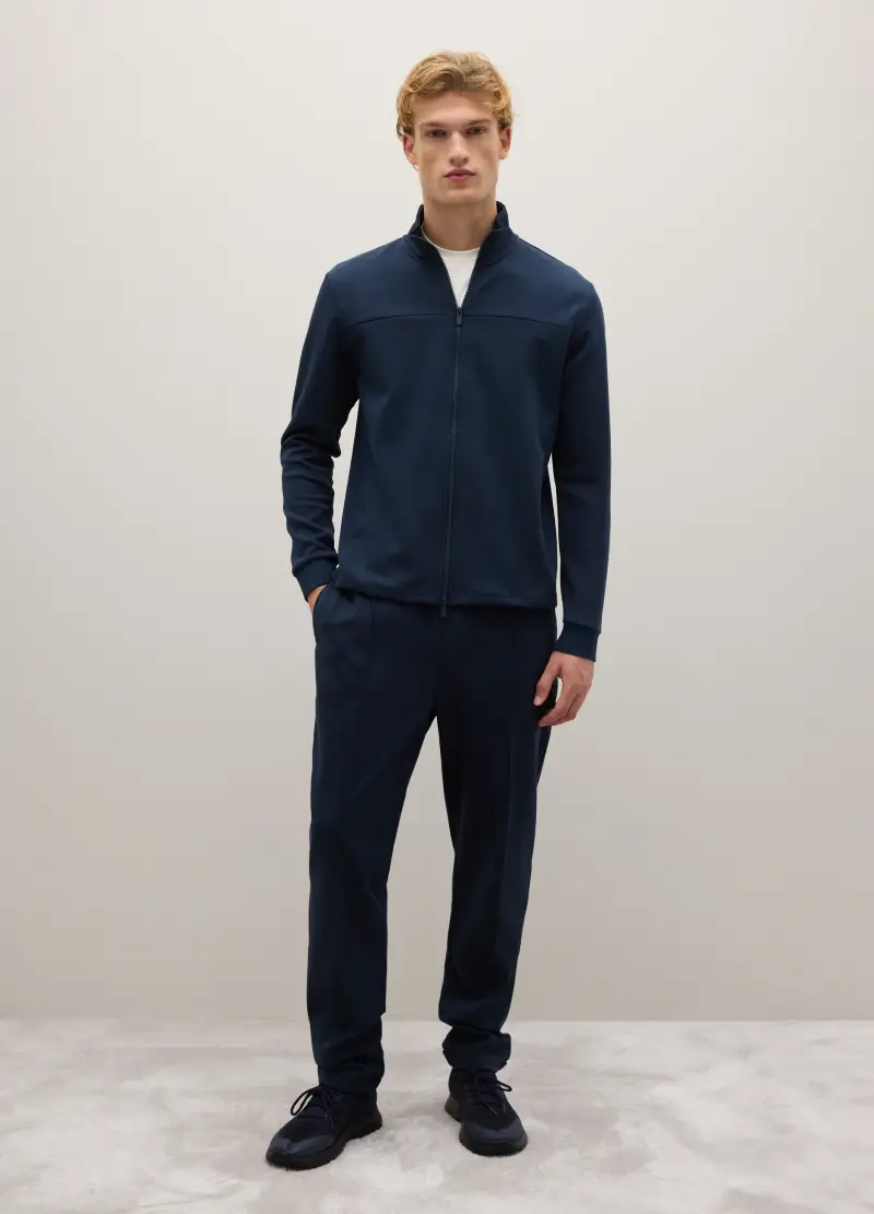 Sneakers Blu In Tessuto Mesh Con Suola Robusta, Uomo, Blu