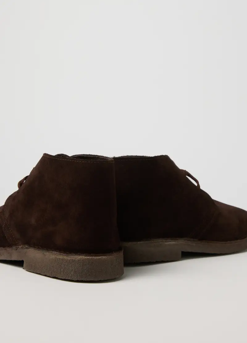 Stivaletti Marrone Scuro In Vera Pelle, Uomo, Marrone miniatura 2