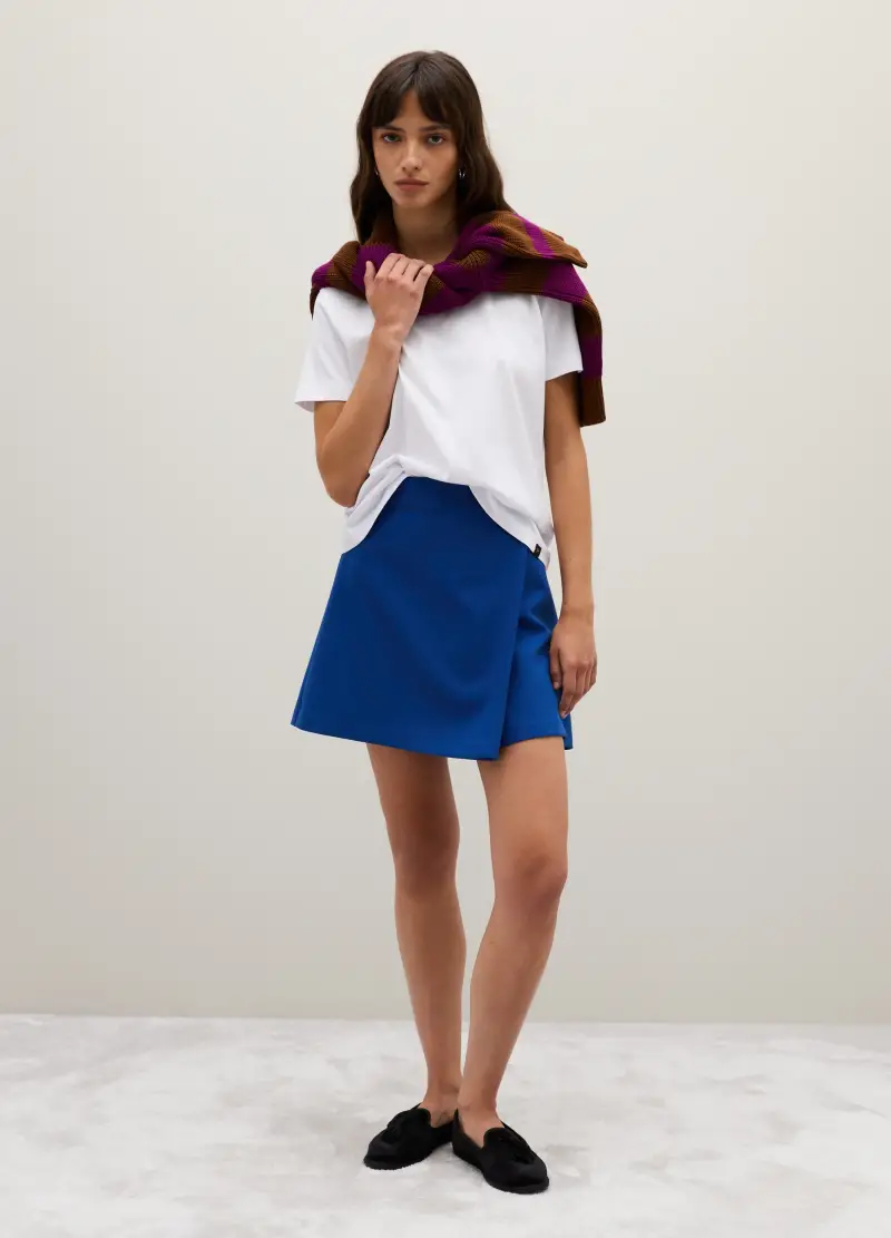 T-shirt In Puro Cotone Bianca Regular Fit, Donna, Bianco