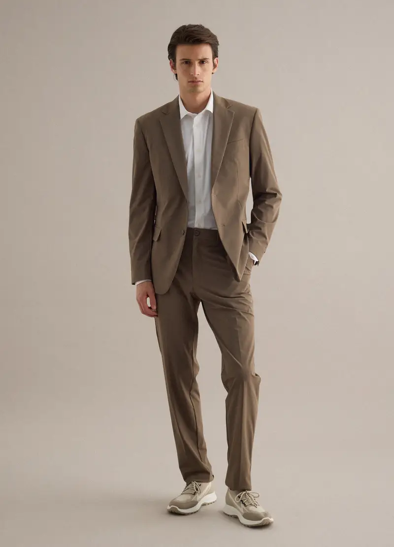 Blazer Marrone Slim Fit, Uomo, Marrone miniatura 2