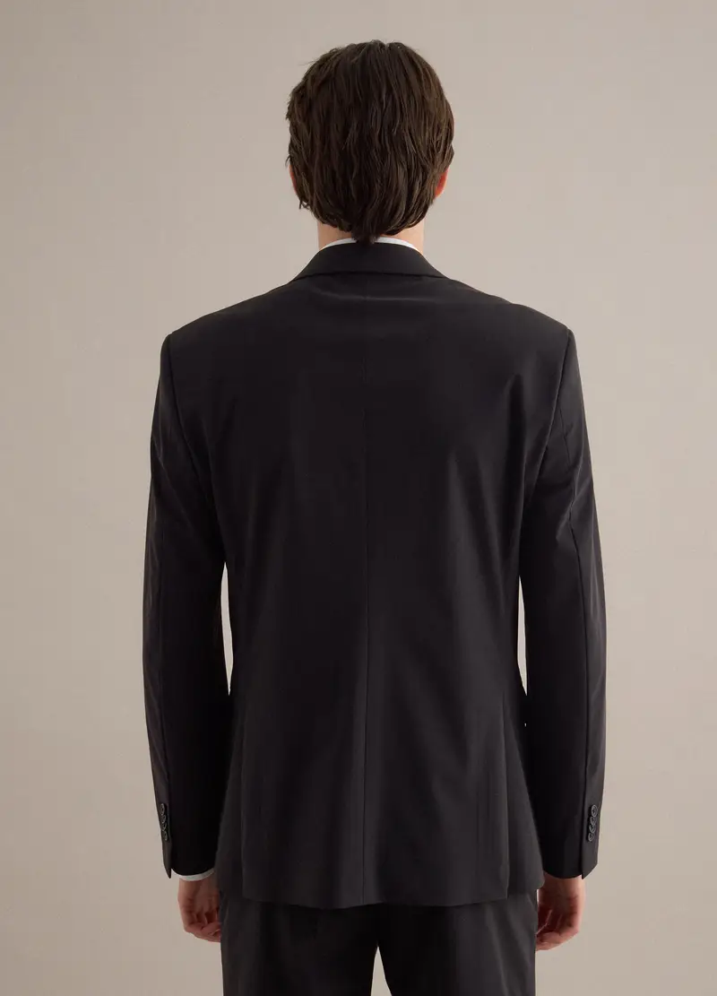 Blazer Nero Slim Fit, Uomo, Nero miniatura 3
