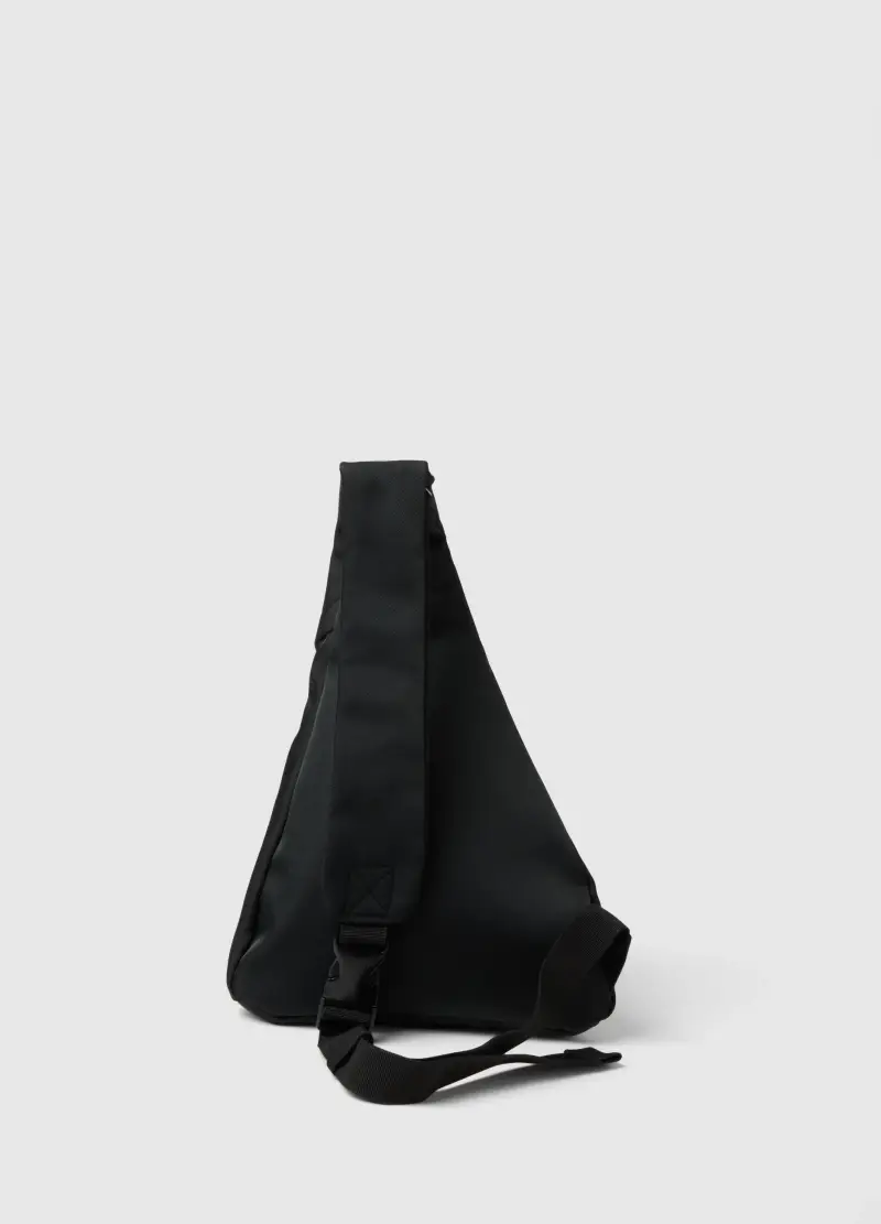 Borsa Sportiva Nera Monospalla, Uomo, Nero miniatura 2