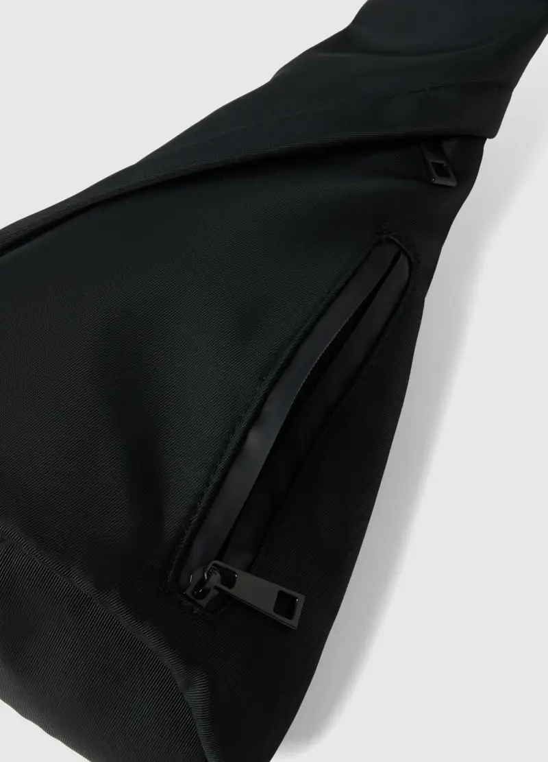 Borsa Sportiva Nera Monospalla, Uomo, Nero miniatura 3