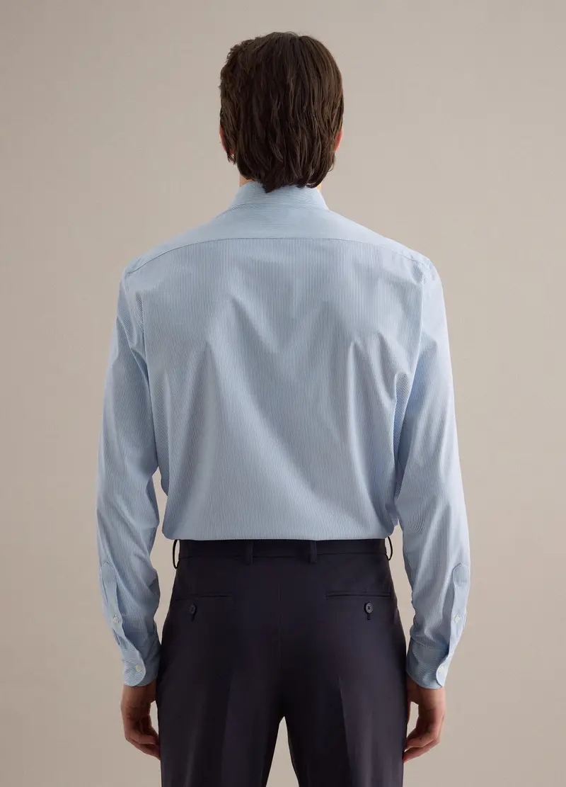 Camicia A Maniche Lunghe A Righe Multicolor Slim Fit, Uomo, Multicolor miniatura 2