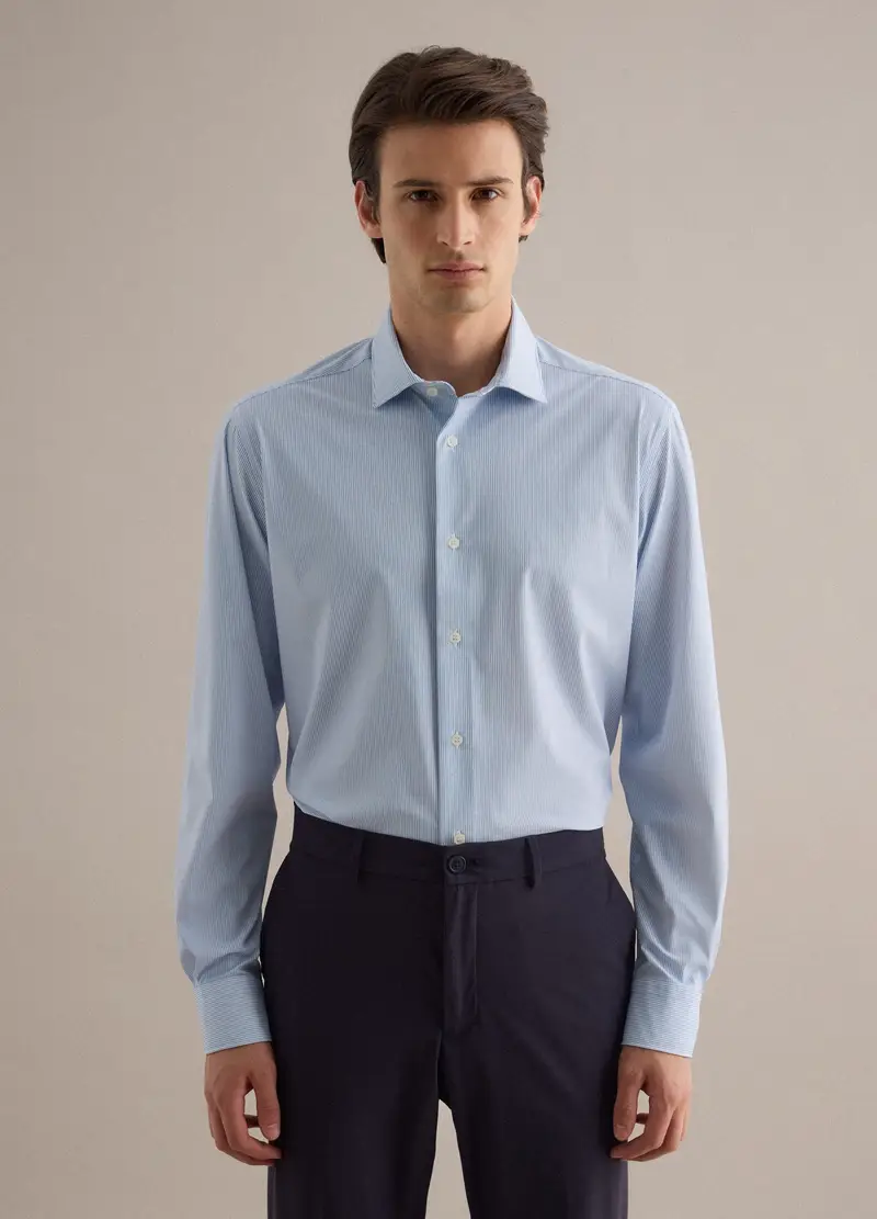 Camicia A Maniche Lunghe A Righe Multicolor Slim Fit, Uomo, Multicolor